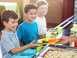 Children In School Canteen